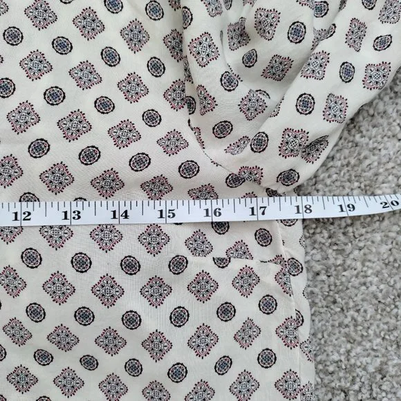 H&M Patterned Blouse with Ties Size 2 - Picture 10 of 16